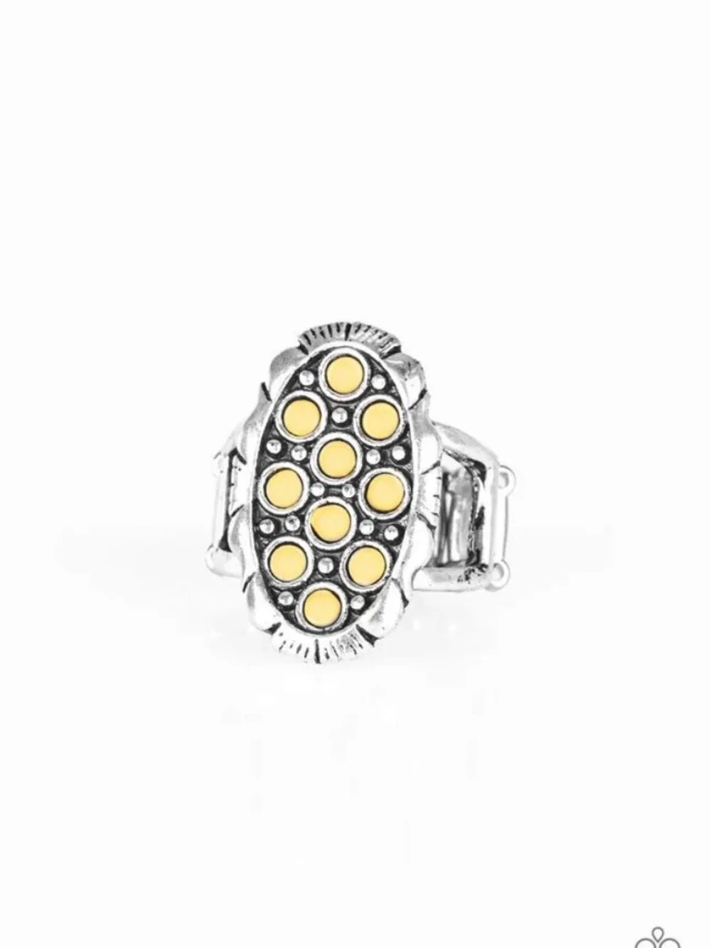 Paparazzi Jewelry Accessories - Cactus Garden - Yellow Ring - Vintage